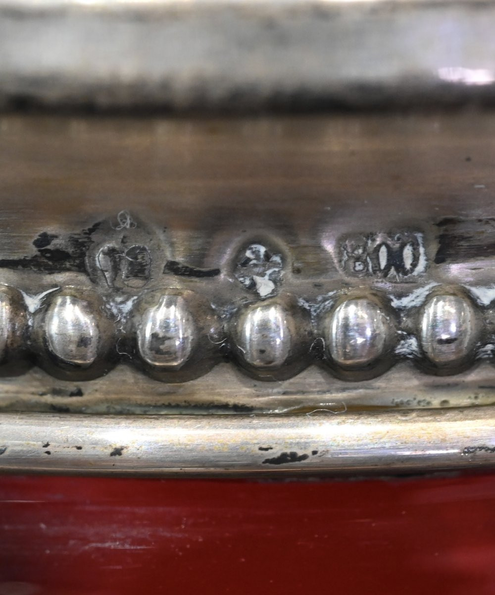 Paire de Vases en Cristal avec Joint en Argent - Italie, 20e siècle-photo-2